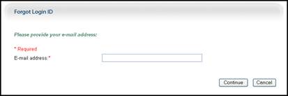 Forgot Login ID Page