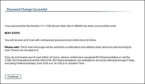 Password Change Successful Page