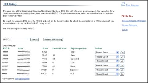 RRE Listing Page