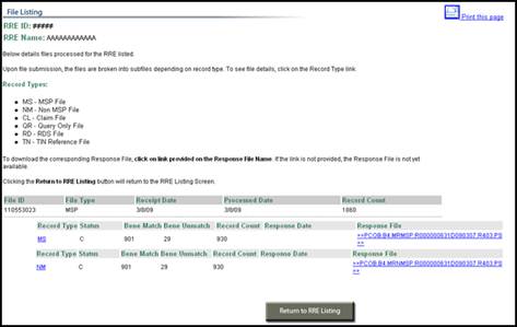 File Listing Page