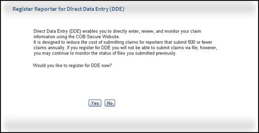 Register for DDE Page